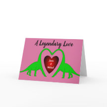 Carte d'amour de Valentine de dinosaure à
