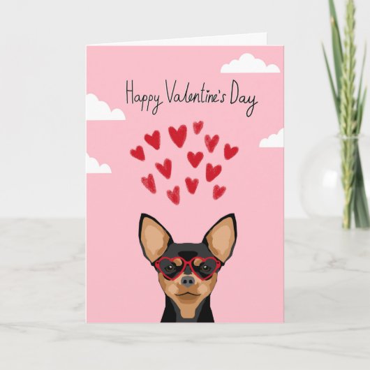 Carte d'amour de Valentines de chiwawa - chien (Devant)