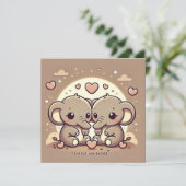 Carte d'amour d'éléphant (Debout devant)
