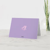 Carte d'amour des coeurs roses pour note, salutati (Dos)