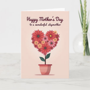 Carte d'amour des mères en fleurs