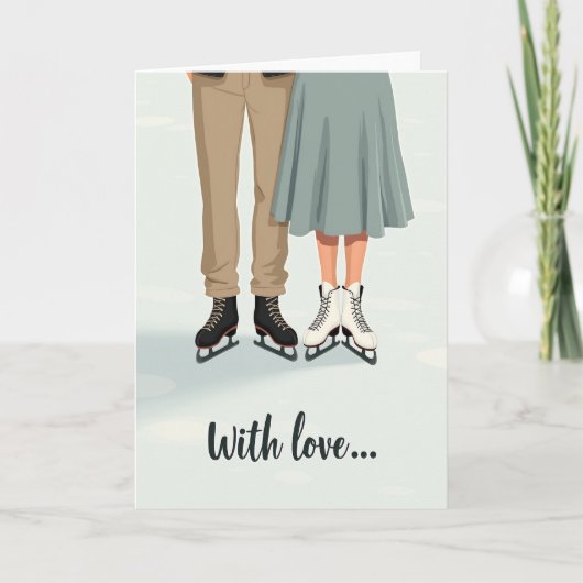 Carte d'amour des patineurs sincères (Devant)