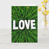 Carte d'amour d'herbe simple (Fleur jaune)