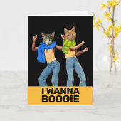 CARTE D'AMOUR DISCO CAT ROMANCE 1970 (Fleur jaune)