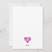 Carte d'amour douce personnalisée avec coeur pourp (Dos)