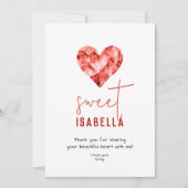 Carte d'amour douce personnalisée avec coeur rouge (Devant)