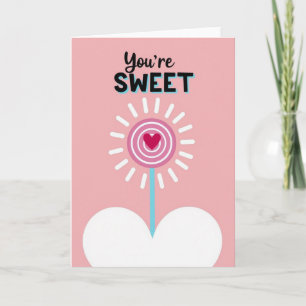 Carte d'amour douce sucette
