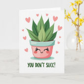 Carte d'amour drôle avec succulente (Fleur jaune)