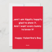 Carte d'amour du lapin pour la Saint-Valentin (Dos)