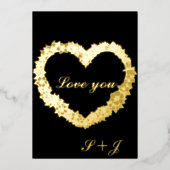 Carte d'amour en feuille d'or (Recto)