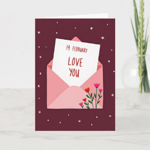 Carte d'amour en or faux