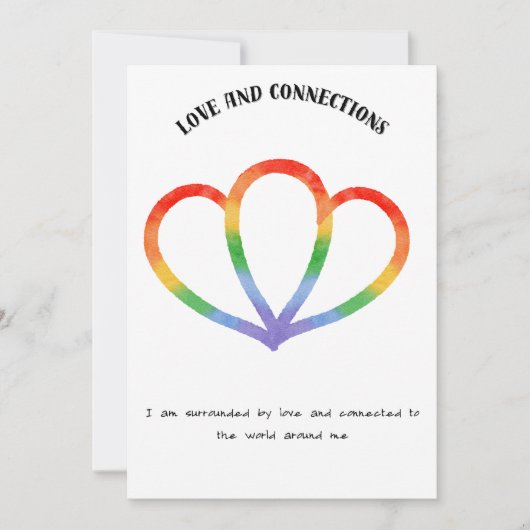 Carte d'amour et de connexion positive (Devant)