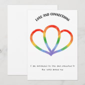 Carte d'amour et de connexion positive (Devant / Derrière)