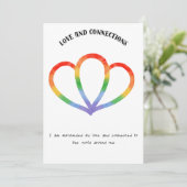 Carte d'amour et de connexion positive (Debout devant)