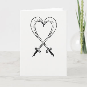 Carte d'amour et de force simple