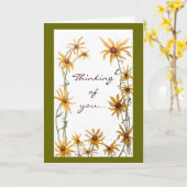 Carte d'amour et de support (Fleur jaune)