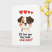 Carte d'amour éternel pour la fourrure de chiots (Fleur jaune)