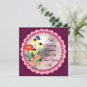 Carte d'amour Fleur sauvage du 13e anniversaire po (Debout devant)