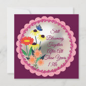Carte d'amour Fleur sauvage du 13e anniversaire po (Devant)
