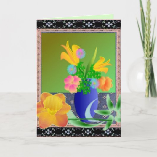Carte d'amour Fleurs (Devant)