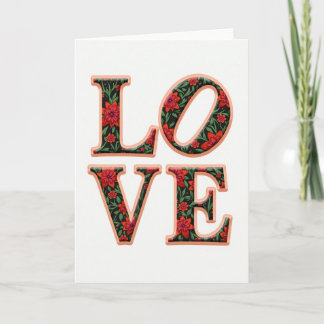 Carte d'amour floral simple