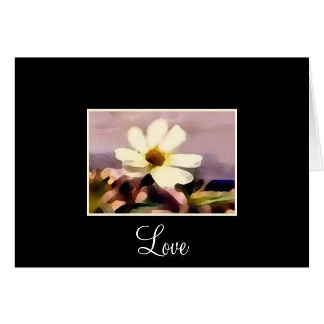 carte d'amour florale (Devant horizontal)