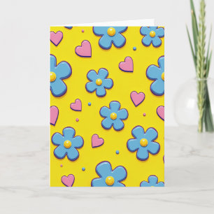 Carte d'amour Flower Power
