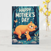 Carte d'amour Forêt à pois (Fleur jaune)