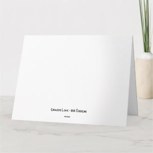 Carte d'amour Giraffe