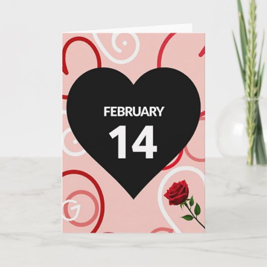 Carte d'amour graphique audacieuse (Devant)