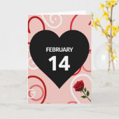 Carte d'amour graphique audacieuse (Fleur jaune)