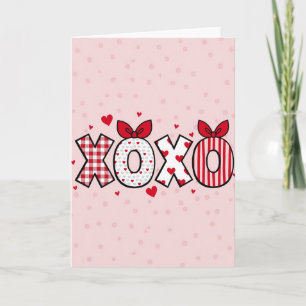 Carte d'amour graphique Xoxo Hearts