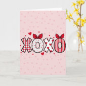 Carte d'amour graphique Xoxo Hearts (Fleur jaune)