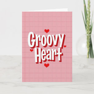 Carte d'amour Groovy Heart