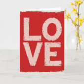 Carte d'amour grunge rouge (Fleur jaune)