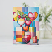 Carte d'amour inspirée du cubisme (Debout devant)