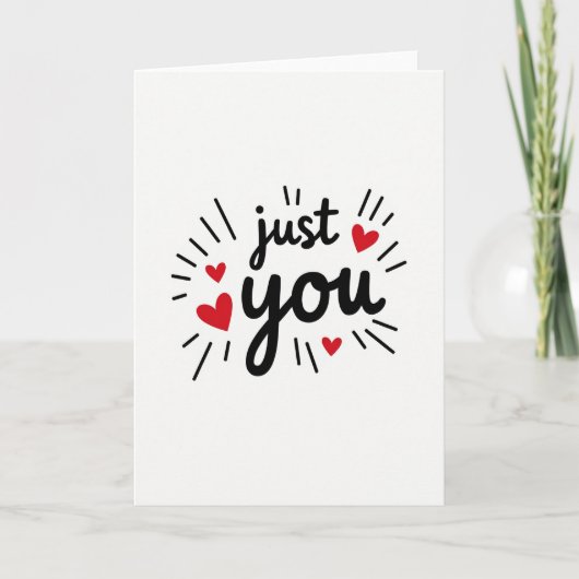 Carte d'amour juste toi (Devant)