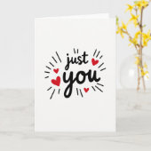 Carte d'amour juste toi (Fleur jaune)