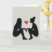 Carte d'amour lesbien simple (Fleur jaune)