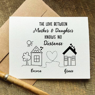 Carte d'amour longue distance de la fille pour mèr