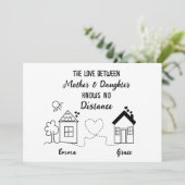 Carte d'amour longue distance de la fille pour mèr (Debout devant)