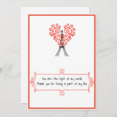 Carte d'amour Lumière de ma vie (Devant / Derrière)