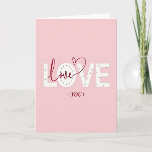 Carte d'amour Minimaliste Petits Cœurs (Devant)