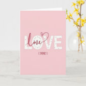 Carte d'amour Minimaliste Petits Cœurs (Fleur jaune)