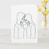 Carte d'amour minimaliste tendre (Fleur jaune)