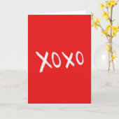 Carte d'amour minimaliste Xoxo (Fleur jaune)