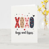 Carte d'amour moderne Xoxo (Fleur jaune)