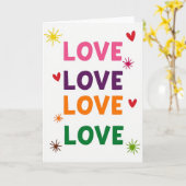 Carte d'amour multiple simple (Fleur jaune)