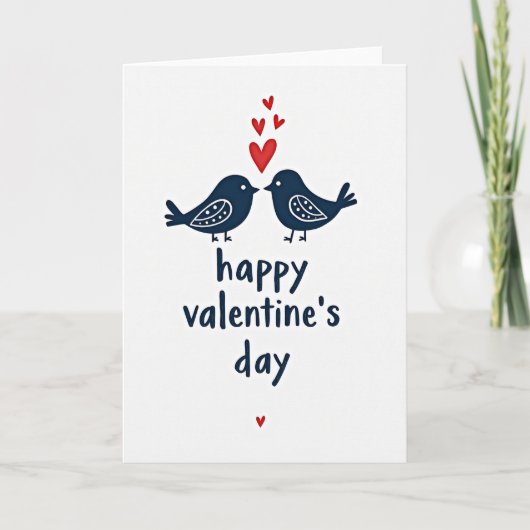 Carte d'amour oiseaux sincères (Devant)