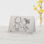 carte d'amour ou anniversaire (Fleur jaune)